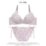 トゥインクルブルームブラジャー&サイド紐バック透けフルバックショーツ | Dazzy | 詳細画像8 