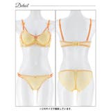 ブライトレースコードブラジャー&バック透けフルバックショーツ | Dazzy | 詳細画像14