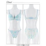 グラデーションケミカルレースブラジャー&バック透けフルバックショーツ | Dazzy | 詳細画像15 