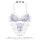 キュートフリルチェックブラジャー&フルバックショーツ | Dazzy | 詳細画像10 