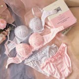 スウィートフラワーブーケ脇高ブラジャー&フルバックショーツ | Dazzy | 詳細画像9
