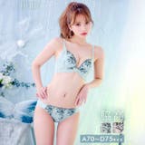 アイビーチュール エンブロイダリー脇高ブラジャー&フルバックショーツ | Dazzy | 詳細画像1