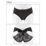 リボンレースカットアウトバック透けフルバックショーツ単品 | Dazzy | 詳細画像6