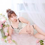 ラグジュアリーフラワーコードブラジャー&フルバックショーツ | Dazzy | 詳細画像5