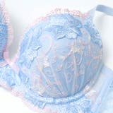 フェミニンパステルブルーム脇高ブラジャー&フルバックショーツ | Dazzy | 詳細画像10