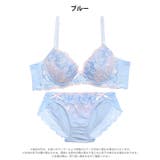 フェミニンパステルブルーム脇高ブラジャー&フルバックショーツ | Dazzy | 詳細画像9