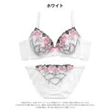 スウィートブーケレース脇高ブラジャー&フルバックショーツ | Dazzy | 詳細画像10 
