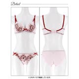 スウィートブロッサム脇高ブラジャー&フルバックショーツ | Dazzy | 詳細画像11 