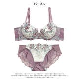 ニュアンスシックフラワー脇高ブラジャー&フルバックショーツ | Dazzy | 詳細画像10 