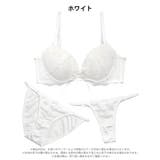 【3点セット】エレガントレースアップ脇高ブラジャー&フルバック&Tバックショーツ | Dazzy | 詳細画像11