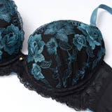 【3点セット】ノワールダークフラワー脇高ブラジャー&フルバック&Tバックショーツ | Dazzy | 詳細画像10 