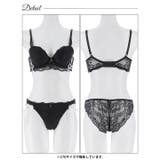 ロマンティックレースアップブラジャー&バック透けフルバックショーツ | Dazzy | 詳細画像12 