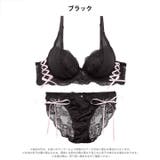 ロマンティックレースアップブラジャー&バック透けフルバックショーツ | Dazzy | 詳細画像8 