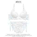 ロマンティックレースアップブラジャー&バック透けフルバックショーツ | Dazzy | 詳細画像9 