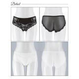 シースルーフラワースピンドルフルバックショーツ単品 | Dazzy | 詳細画像6