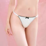 バックレースサテンTバックショーツ単品 | Dazzy | 詳細画像2 
