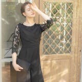 レイヤードライクカシュクールオールインワンパンツドレス | Dazzy | 詳細画像4