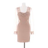 キャバ ドレス フラワー刺繍 | Dazzy | 詳細画像12 