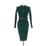 ワンピースハイネックボタンベルト付きニットワンピース  ワンピース 秋 | Dazzy | 詳細画像12 