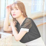 キャバ ドレス ツイードVネックギャザーシフォン半袖タイトミニドレス | Dazzy | 詳細画像12 