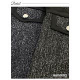 キャバ ドレスミックスツイードカットアウトノースリーブタイトミニドレス ドレス | Dazzy | 詳細画像10 