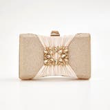 クラッチバッグ 結婚式シャイニープリーツスクエアビジュークラッチバッグ パーティ | Dazzy | 詳細画像5 