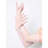 手袋 グローブ レディースメッシュラインストーン | Dazzy | 詳細画像3