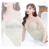 キャバドレス ドッキングクロス フラワーチュール長袖 | Dazzy | 詳細画像12