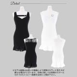 キャバドレス バックル ベルト ライン ノースリーブ マーメイド ミニ ドレス | Dazzy | 詳細画像9