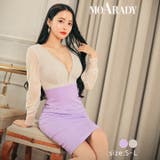 キャバドレスフロントジップ Vネック シフォンスリーブ | Dazzy | 詳細画像1