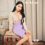 キャバドレスフロントジップ Vネック シフォンスリーブ | Dazzy | 詳細画像4