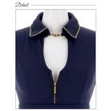 キャバドレスフロントジップ 襟付き バックルビジュー | Dazzy | 詳細画像10 