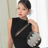 キャバドレスハイネックビジューアシンメトリーカットタイトミニドレスキャバ ドレス… | Dazzy | 詳細画像3 