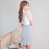 パールネックレスドッキングレース半袖マーメイドミニドレスキャバ ドレス 大きいサ… | Dazzy | 詳細画像4 