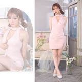 キャバドレス フラワー刺繡 アメスリ フロントジップ タイト ミニドレス | Dazzy | 詳細画像14 