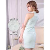 キャバドレス フラワー刺繡 アメスリ フロントジップ タイト ミニドレス | Dazzy | 詳細画像6 