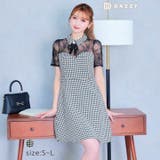 デイジーストア キャバドレスブローチ付き 千鳥格子柄 | Dazzy | 詳細画像1 