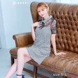 デイジーストア キャバドレスブローチ付き 千鳥格子柄 | Dazzy | 詳細画像4 