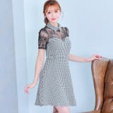 デイジーストア キャバドレスブローチ付き 千鳥格子柄 | Dazzy | 詳細画像6 