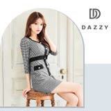 デイジーストア キャバドレスモノトーンチェック フロントライン | Dazzy | 詳細画像12 
