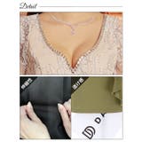 [SMLサイズ]ビジューフラワーレース五分袖ペプラムタイトミニドレス | Dazzy | 詳細画像11 