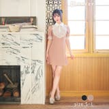 [SMLサイズ]襟付きフロントケミカルレース半袖Aラインミニドレス | Dazzy | 詳細画像7 