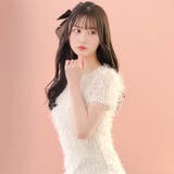 [SMLサイズ] フリンジ シャギー 半袖 Aライン ワンピース | Dazzy | 詳細画像4 