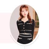 キャバドレス パールボタン バイカラー | Dazzy | 詳細画像12 