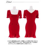 [SMサイズ]ワンカラースクエアネック半袖マーメイドミニドレス[韓国ドレス] | Dazzy | 詳細画像10 