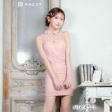 [XS~Lサイズ]チェーンビジュー襟付きフラワーレースノースリーブタイトミニドレ… | Dazzy | 詳細画像1 