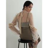 [SMサイズ]ギャザーフリルトップス＆キャミソールタイトワンピースアンサンブルパ… | Dazzy | 詳細画像12 