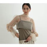 [SMサイズ]ギャザーフリルトップス＆キャミソールタイトワンピースアンサンブルパ… | Dazzy | 詳細画像14 