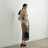 [SMサイズ]ギャザーフリルトップス＆キャミソールタイトワンピースアンサンブルパ… | Dazzy | 詳細画像3 