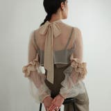 [SMサイズ]ギャザーフリルトップス＆キャミソールタイトワンピースアンサンブルパ… | Dazzy | 詳細画像5 